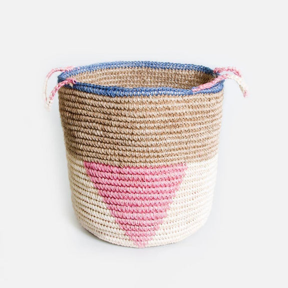 Pink Anchor Storage Basket